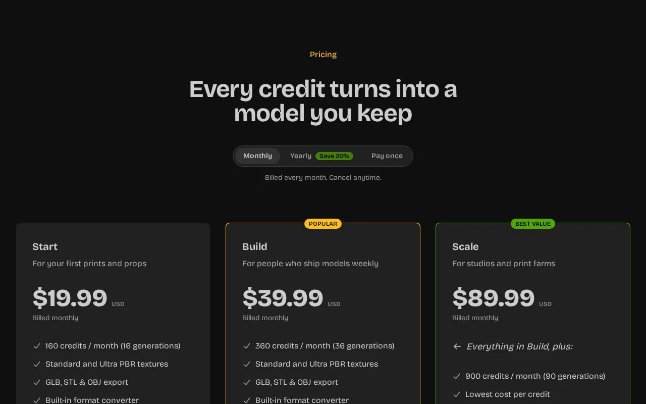 Opolyo AI — pricing page