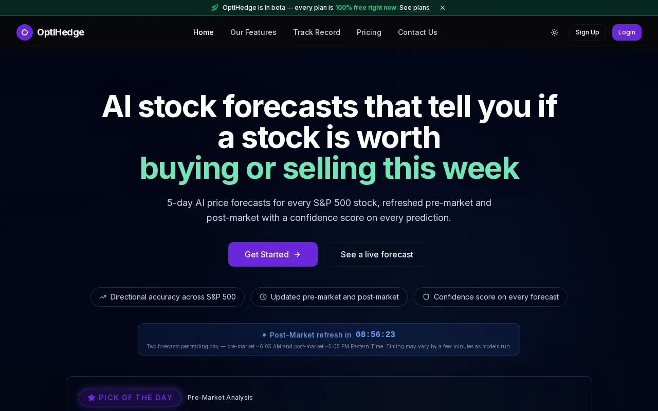 OptiHedge — preview screenshot