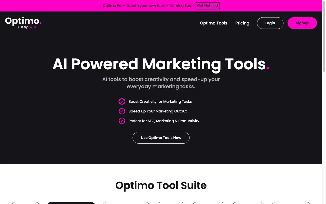 Optimo — preview screenshot