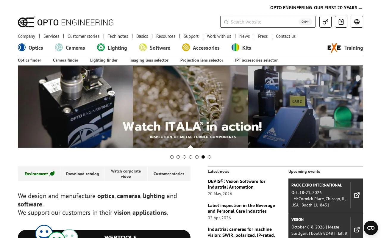 Opto Engineering — preview screenshot
