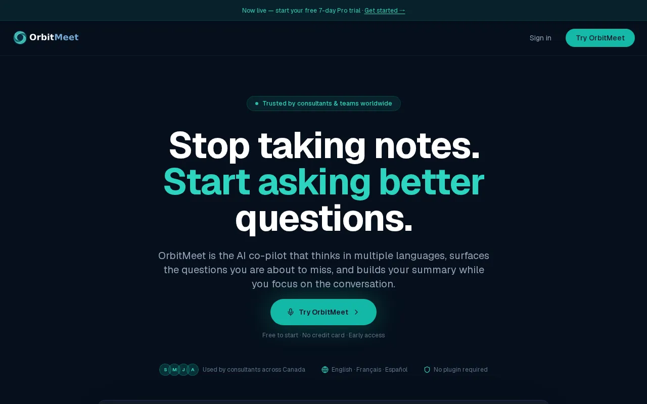 OrbitMeet — preview screenshot