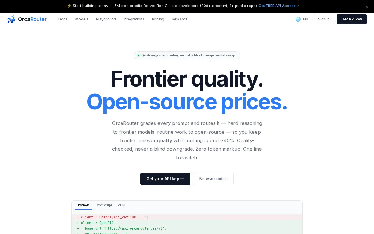 OrcaRouter — preview screenshot