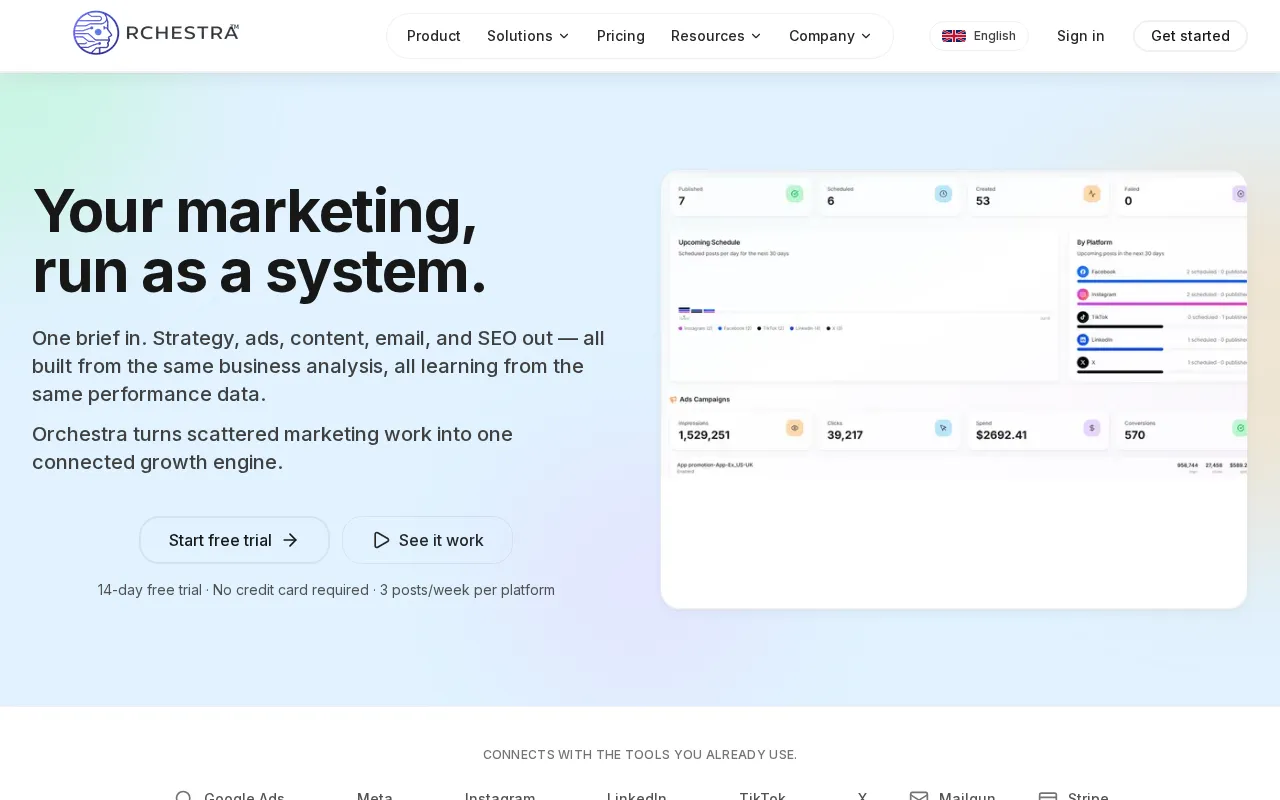 Orchestra Ads — preview screenshot