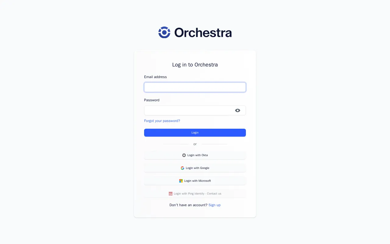 Orchestra Data Platform — pricing page
