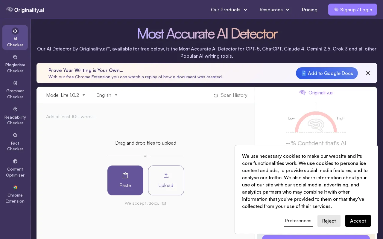 Originality.AI — preview screenshot