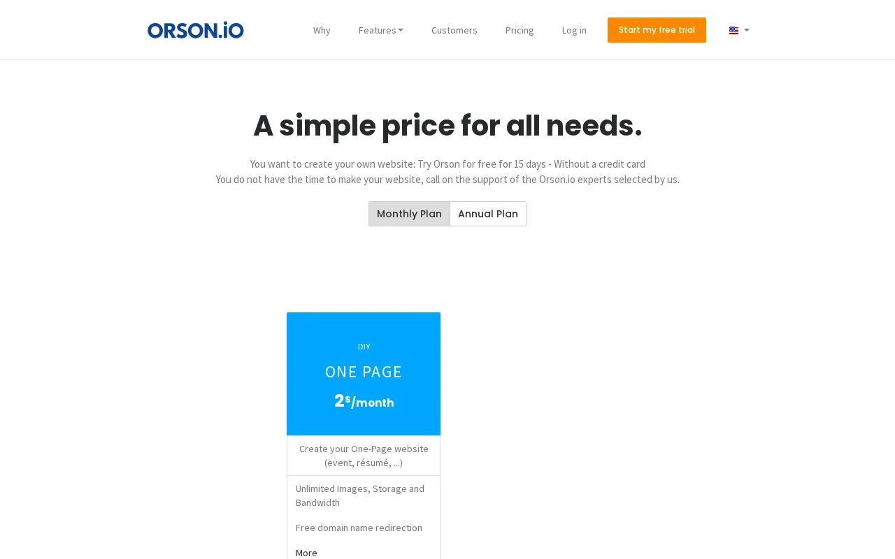 Orson — pricing page