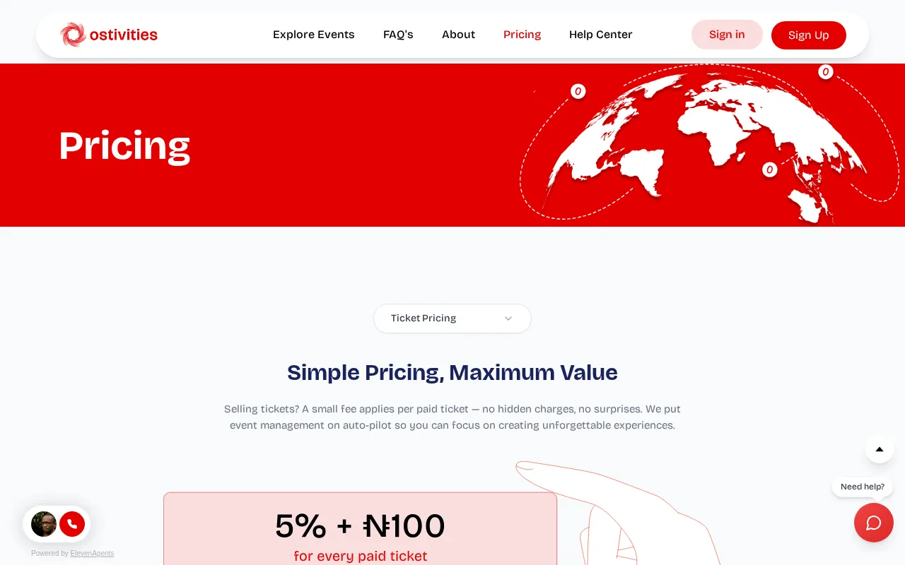 Ostivities — pricing page