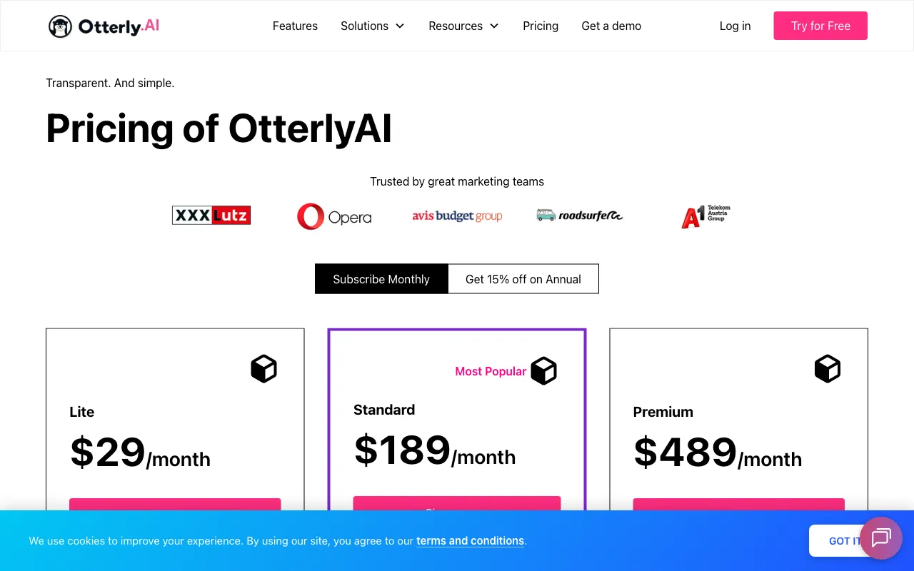 Otterly.ai — pricing page