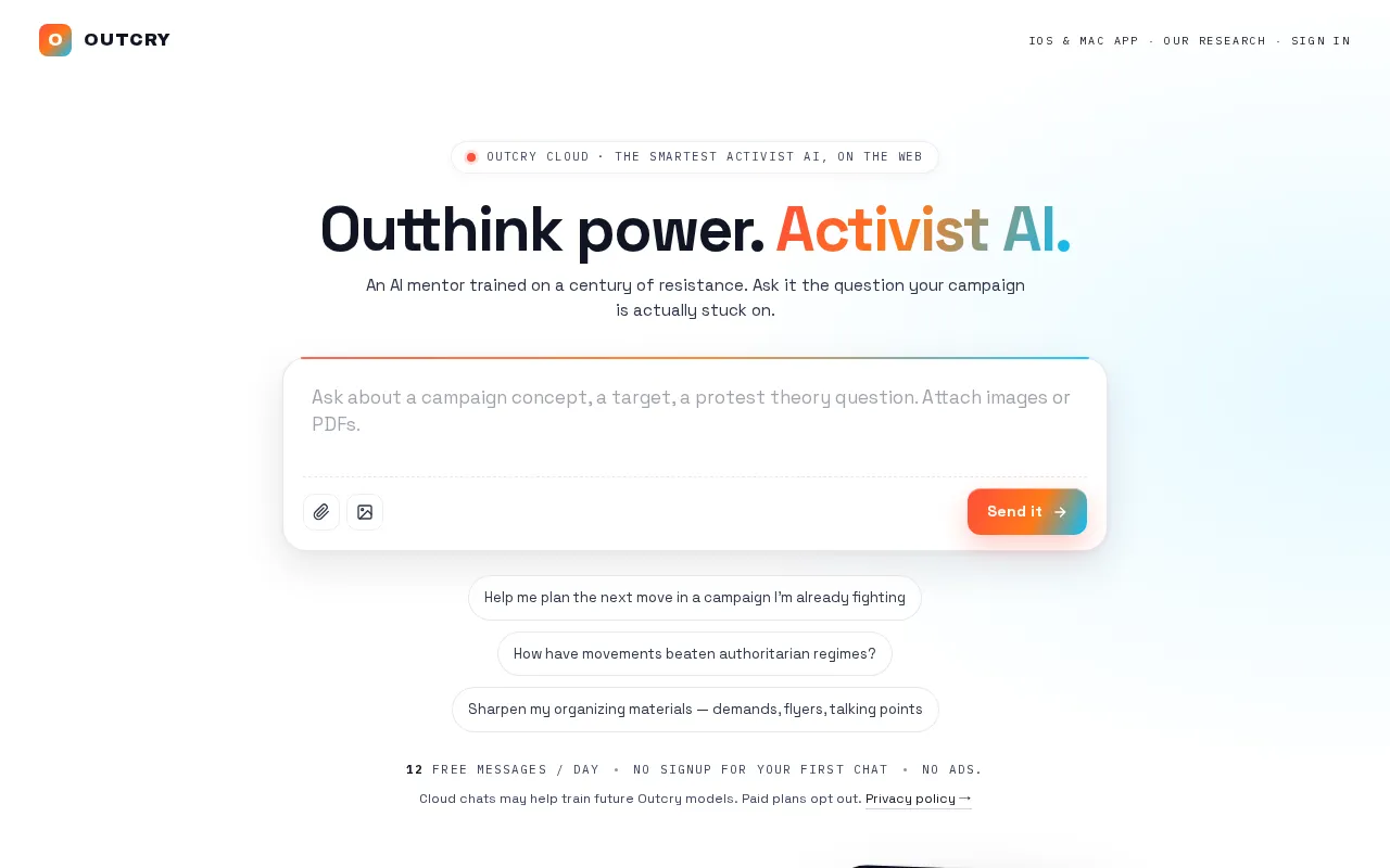 Outcry AI — preview screenshot