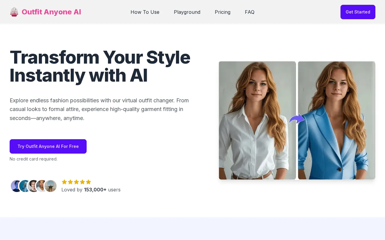 Outfit Anyone AI — preview screenshot