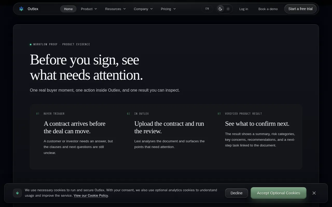 Outlex — preview screenshot