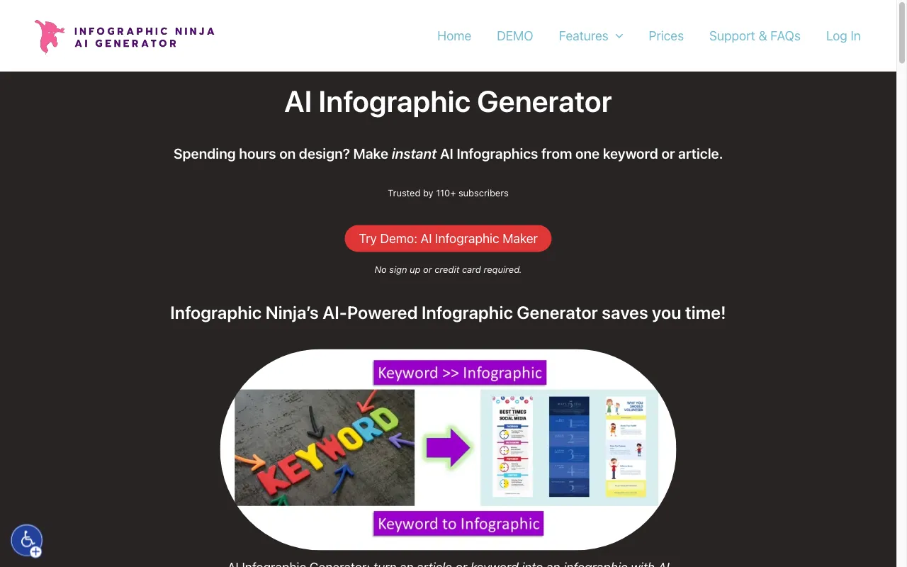 Infographic.Ninja — preview screenshot