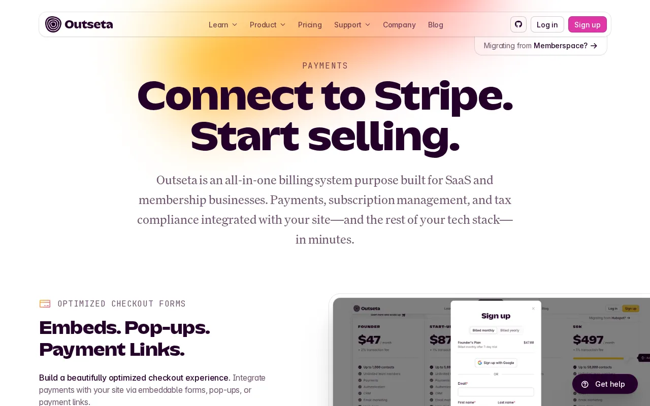 Outseta — preview screenshot