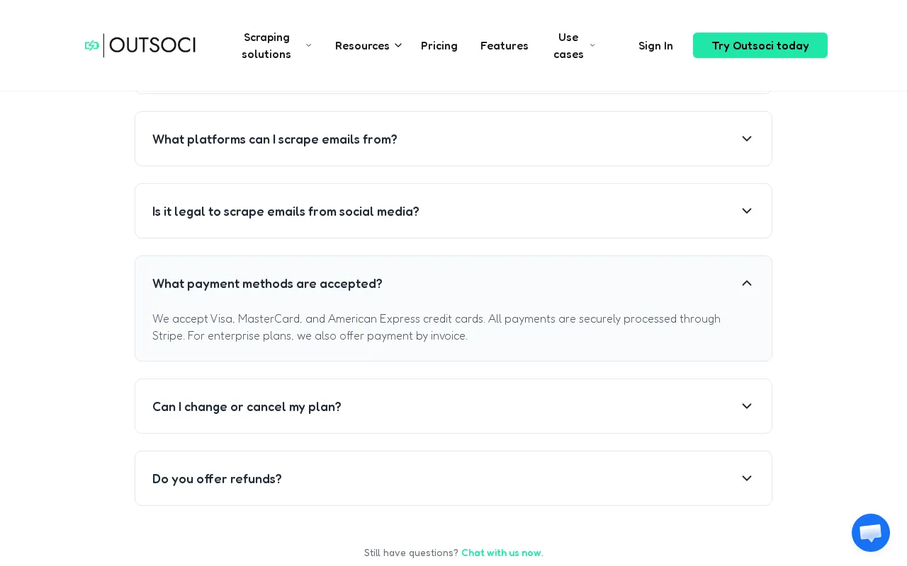 Outsoci — pricing page
