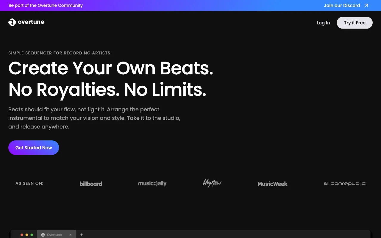 Overtune — preview screenshot