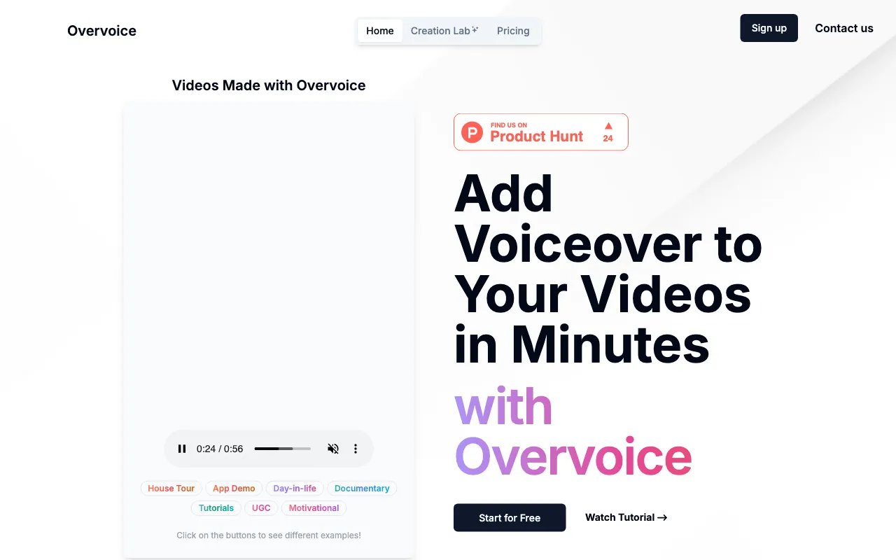 Overvoice — preview screenshot