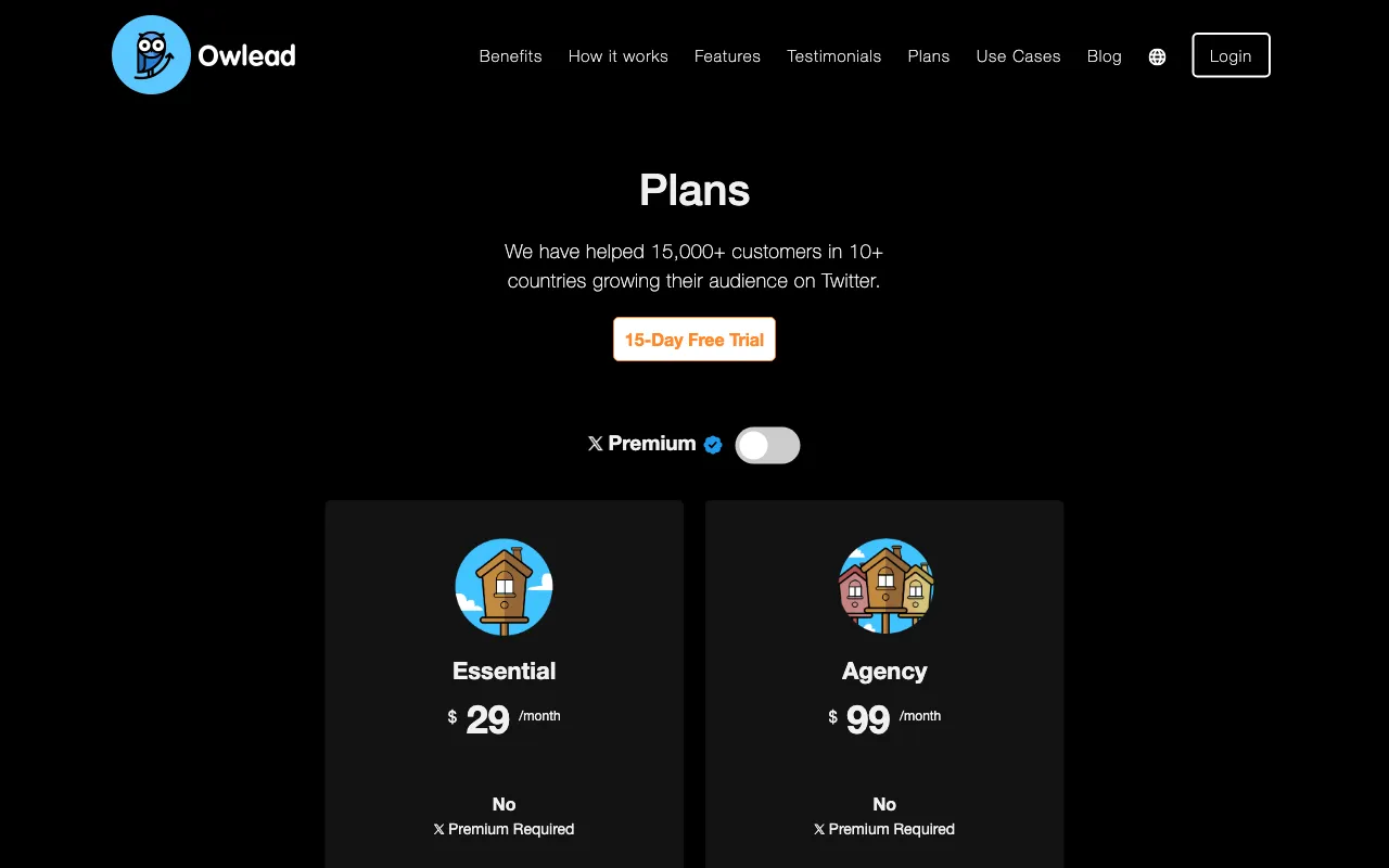 Owlead — pricing page