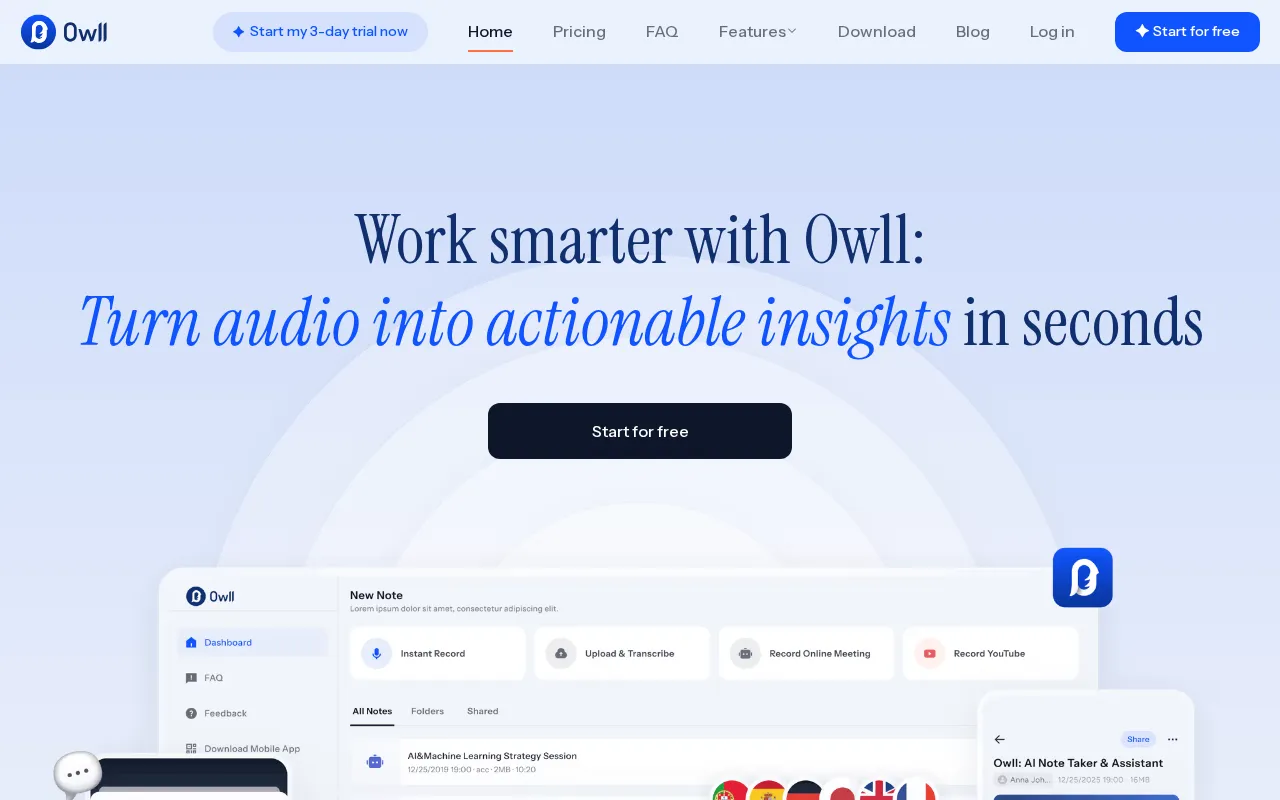 Owll — preview screenshot