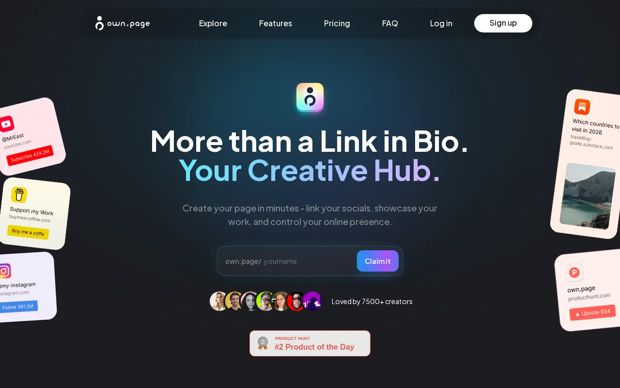 own.page — preview screenshot