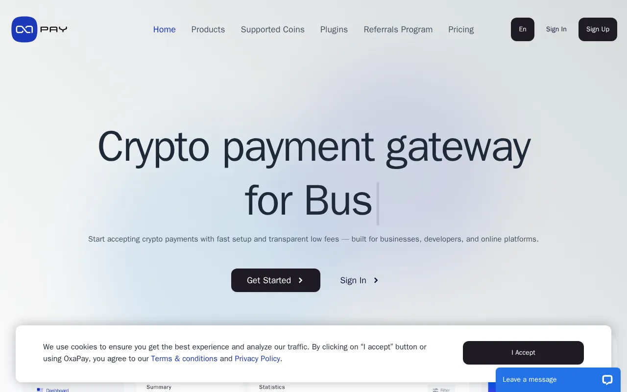 Oxapay — preview screenshot