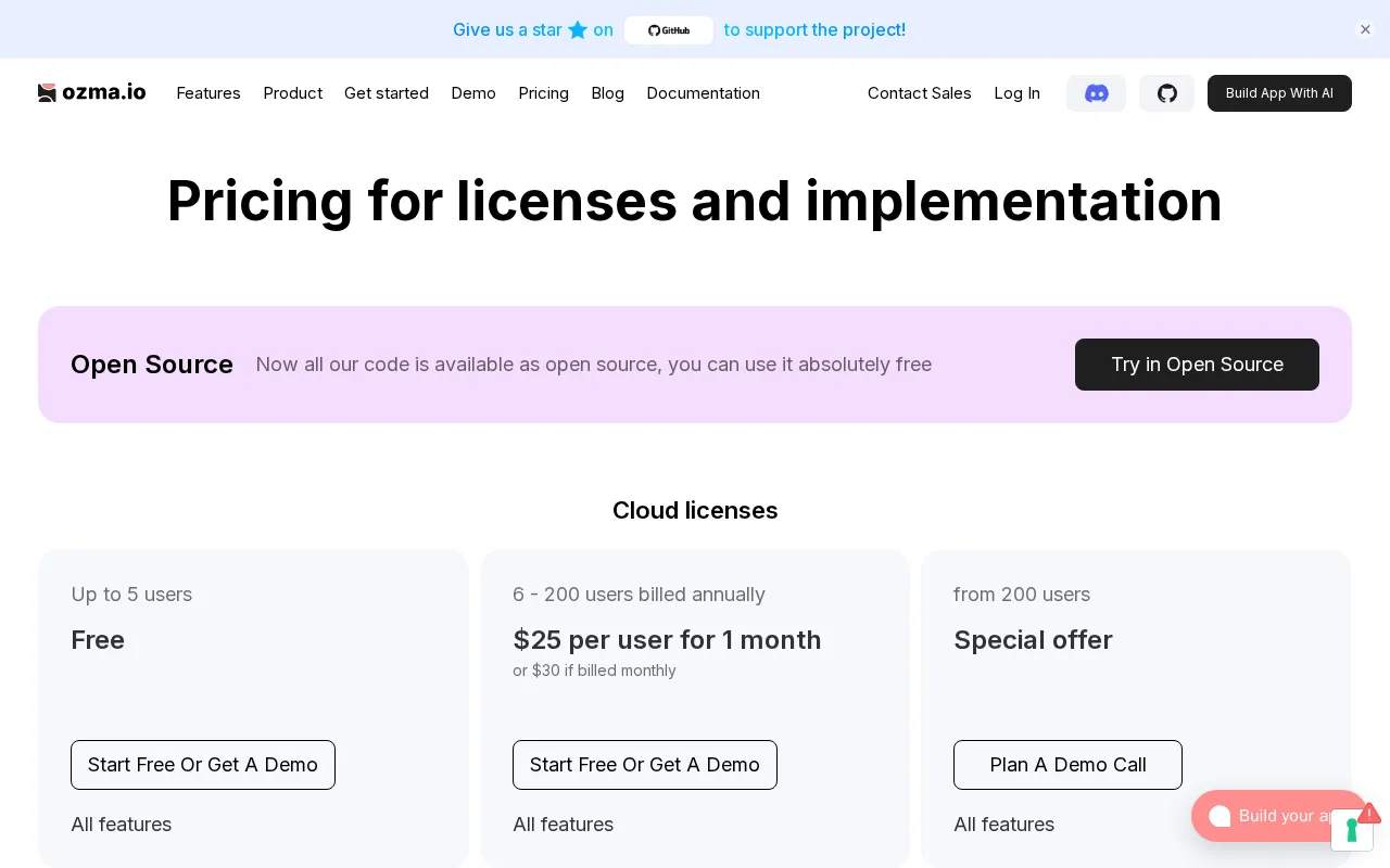 ozma.io — pricing page