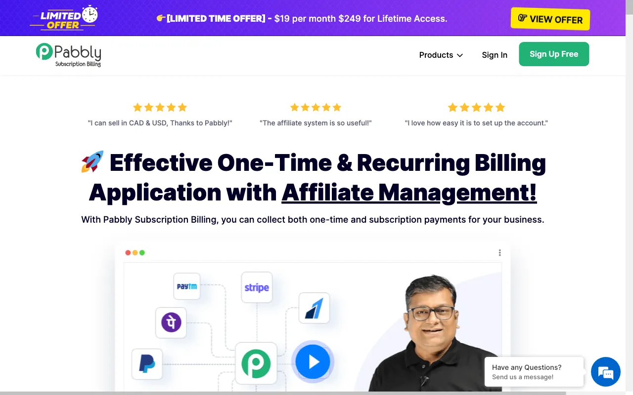 Pabbly Connect — pricing page