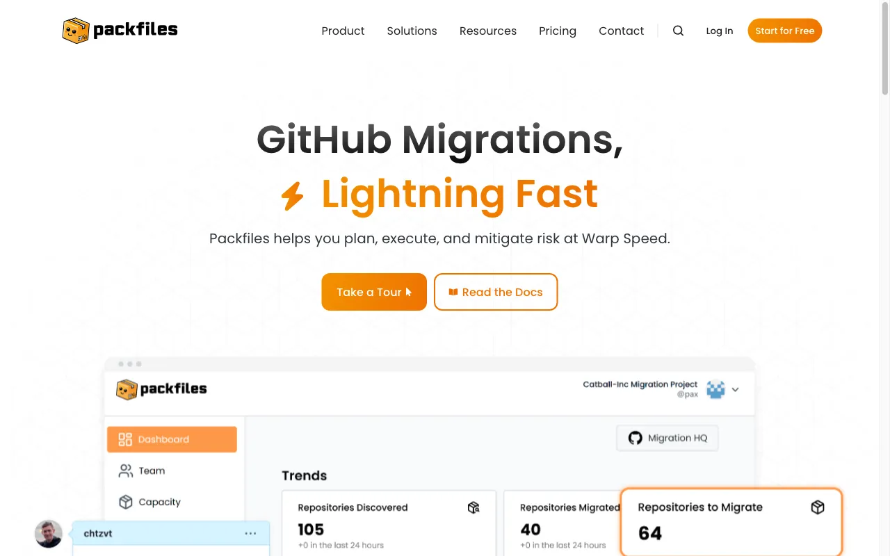 Packfiles Warp — preview screenshot