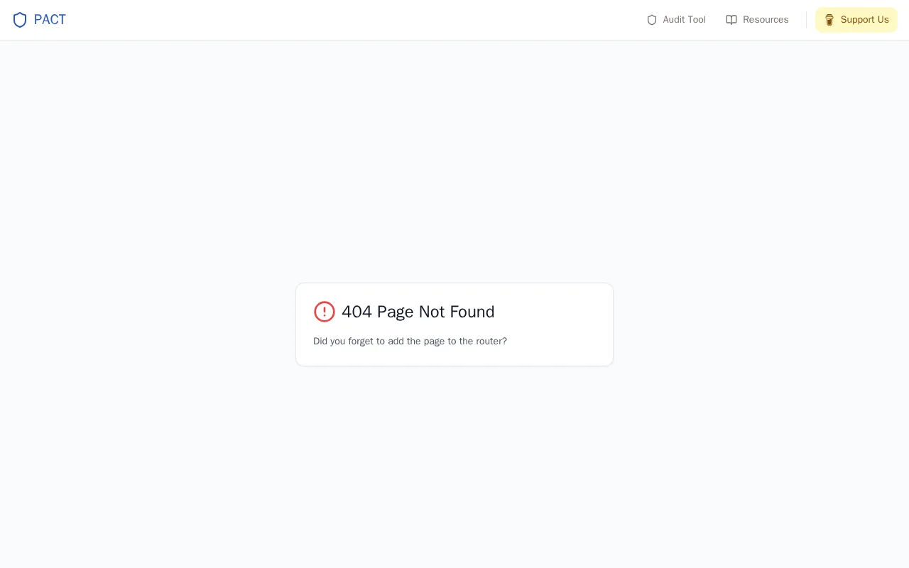 PACT — pricing page