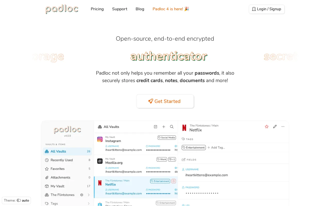 Padloc — preview screenshot
