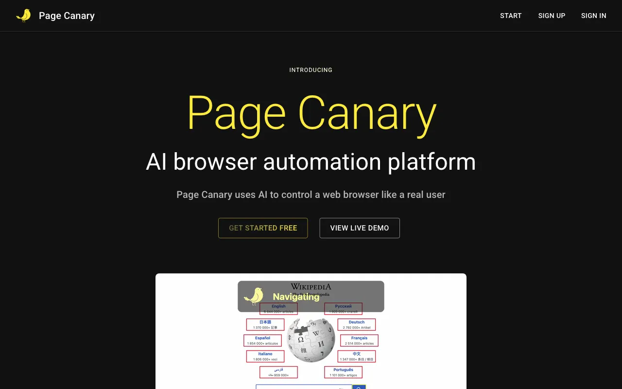 Page Canary — preview screenshot