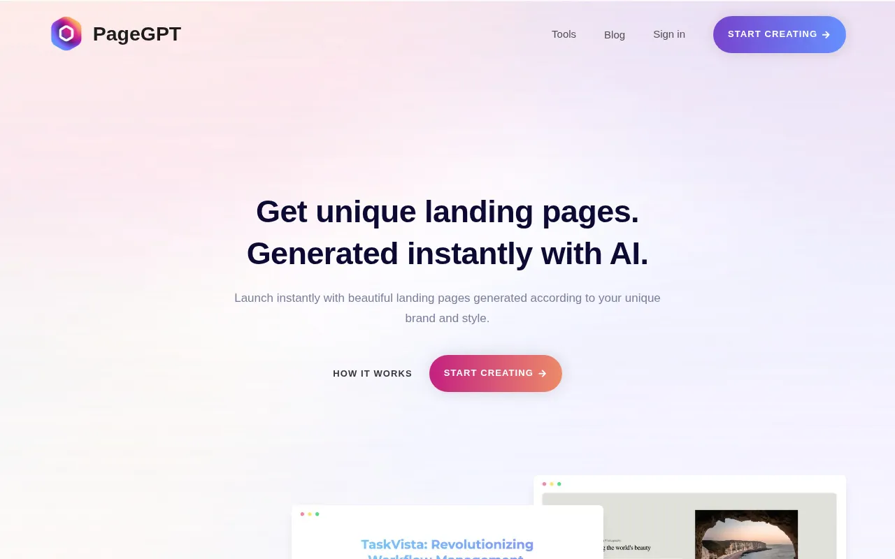 PageGPT — preview screenshot