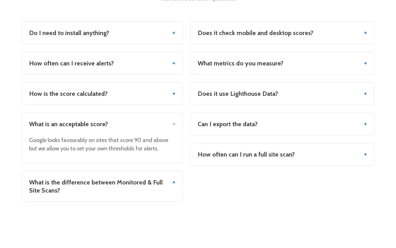 PageSpeedPlus — pricing page