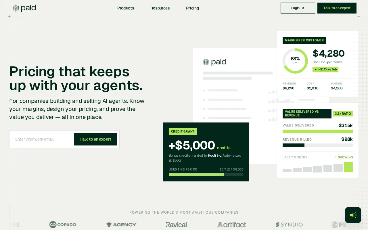 Paid.ai — preview screenshot