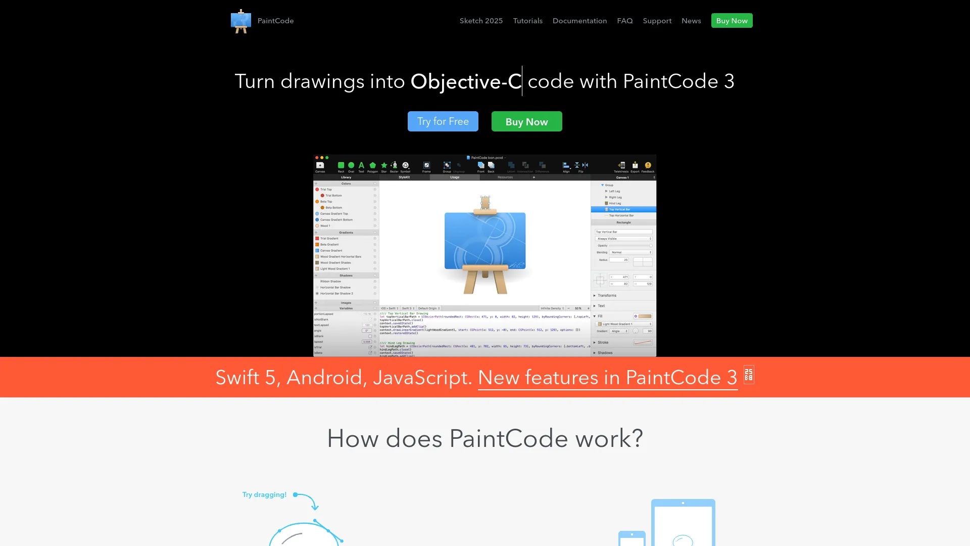 PaintCode 2 — preview screenshot