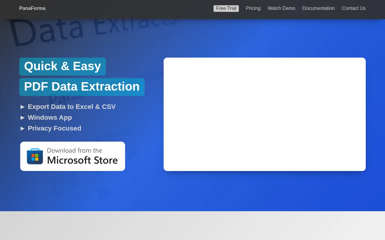 PanaForma — preview screenshot