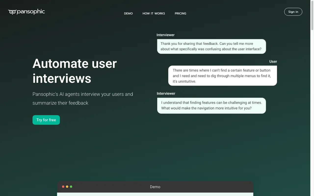 Pansophic — preview screenshot