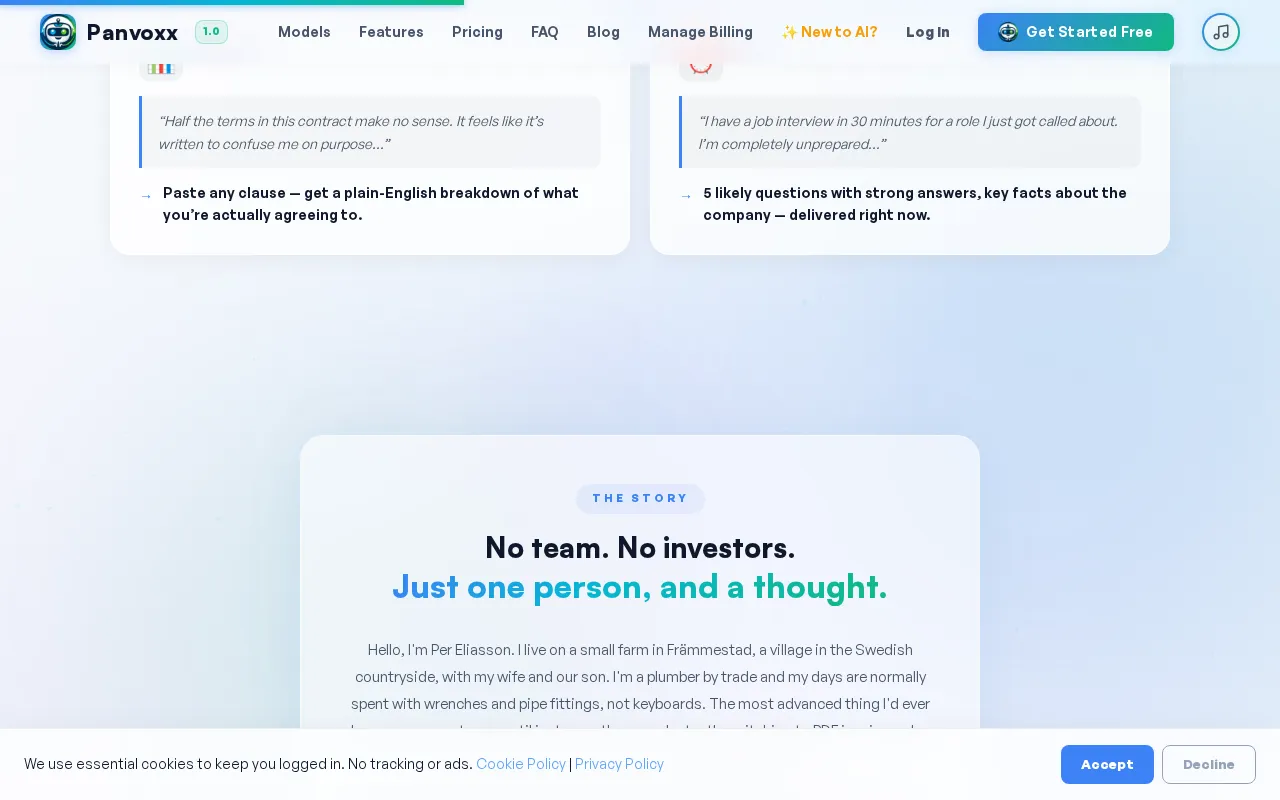 Panvoxx — pricing page