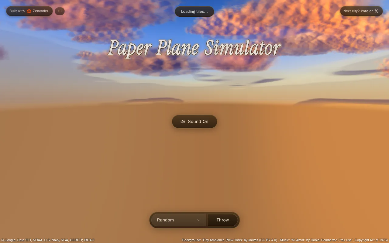 Paper Plane Simulator — preview screenshot