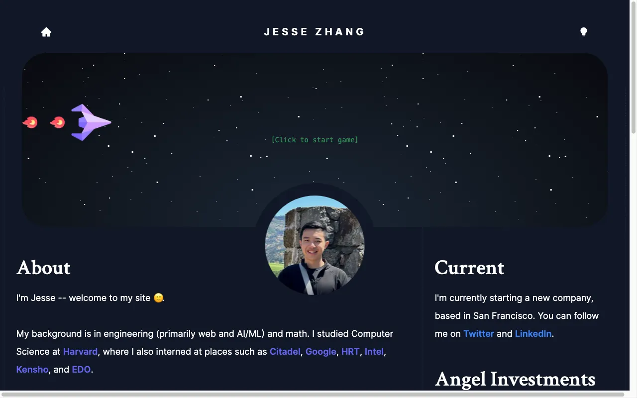JesseZhang.org — preview screenshot