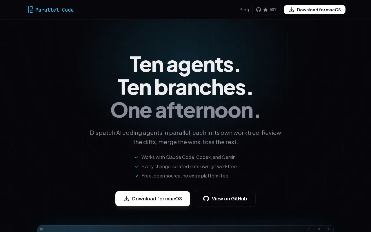 Parallel Code — preview screenshot