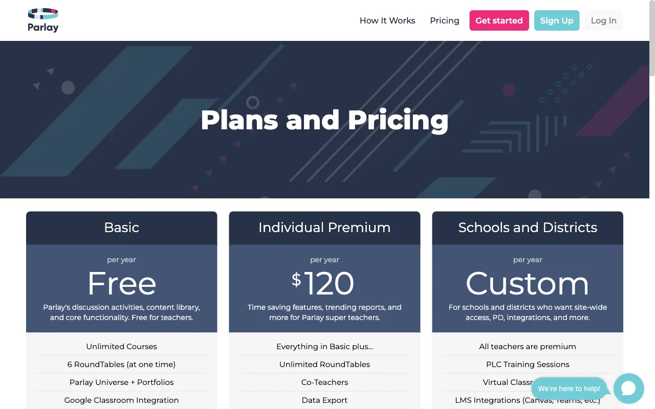 Parlay Ideas — pricing page