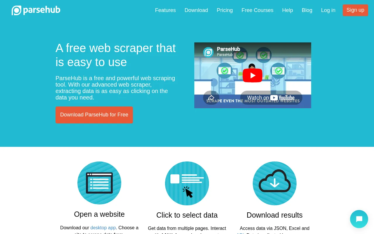 Parsehub — preview screenshot