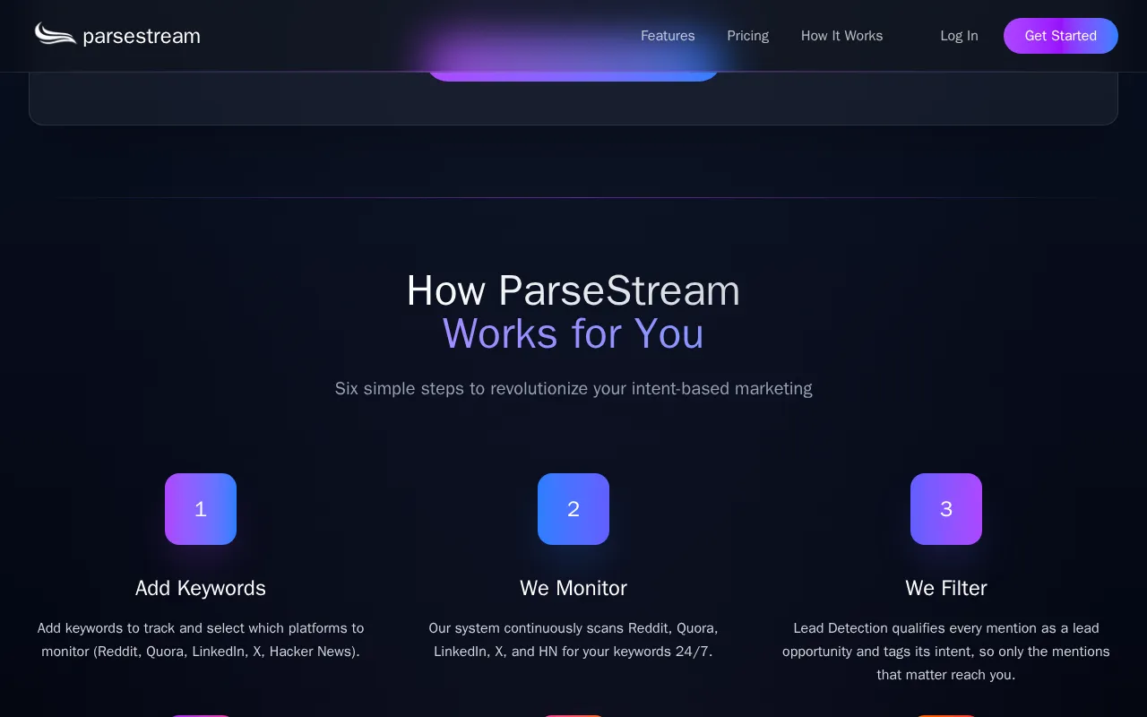 ParseStream — pricing page