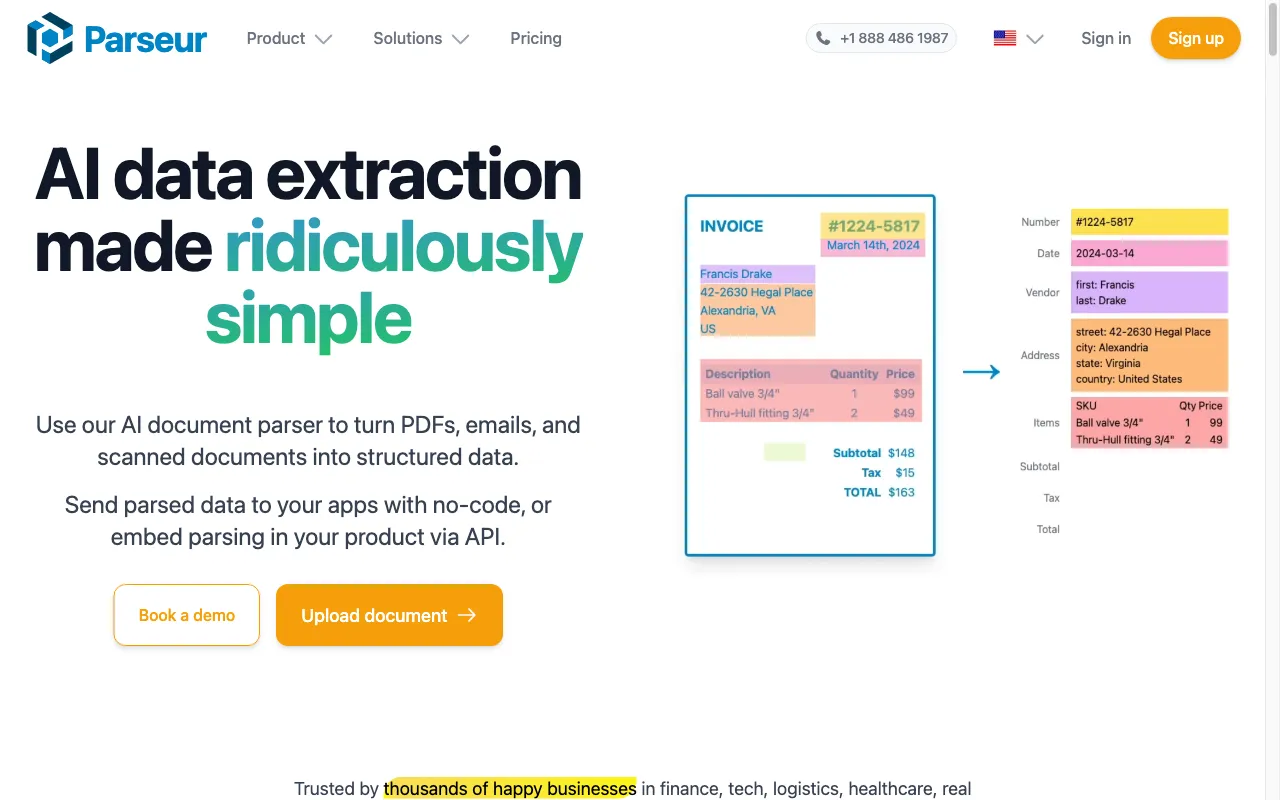 Parseur — preview screenshot