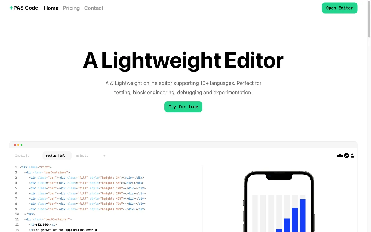 PAS Code — preview screenshot