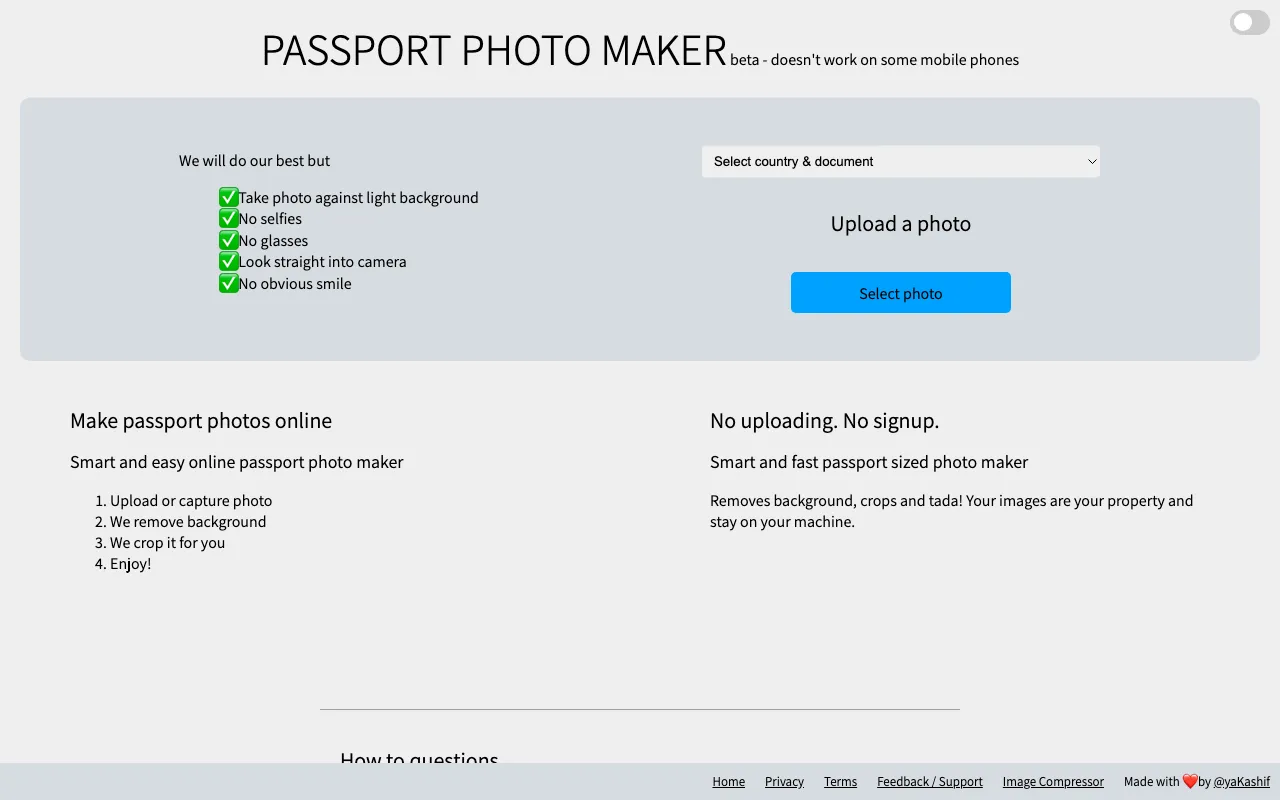 Passport Photo Maker — preview screenshot