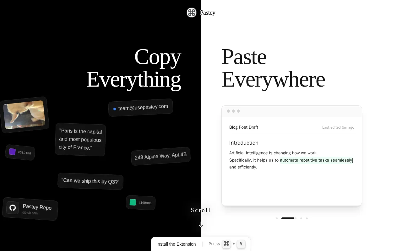 Pastey — preview screenshot