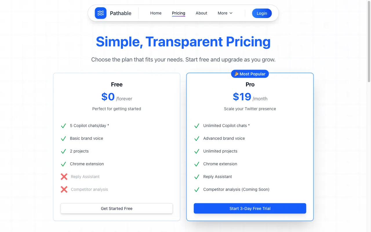 Pathable — pricing page