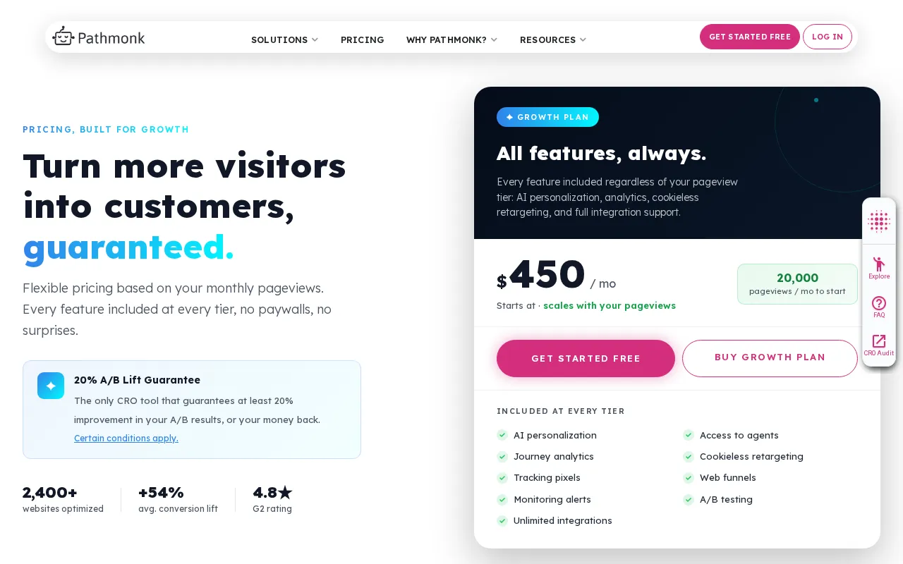 Pathmonk — pricing page