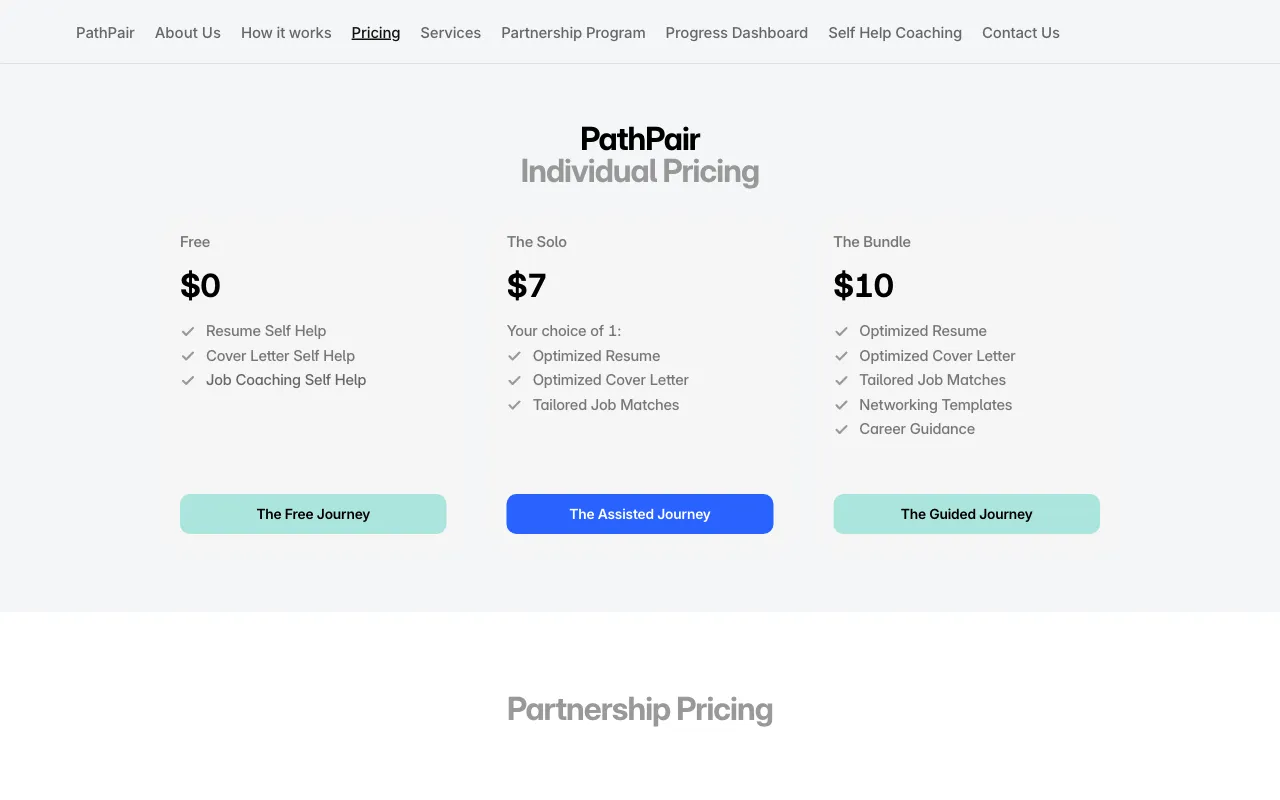 PathPair — pricing page